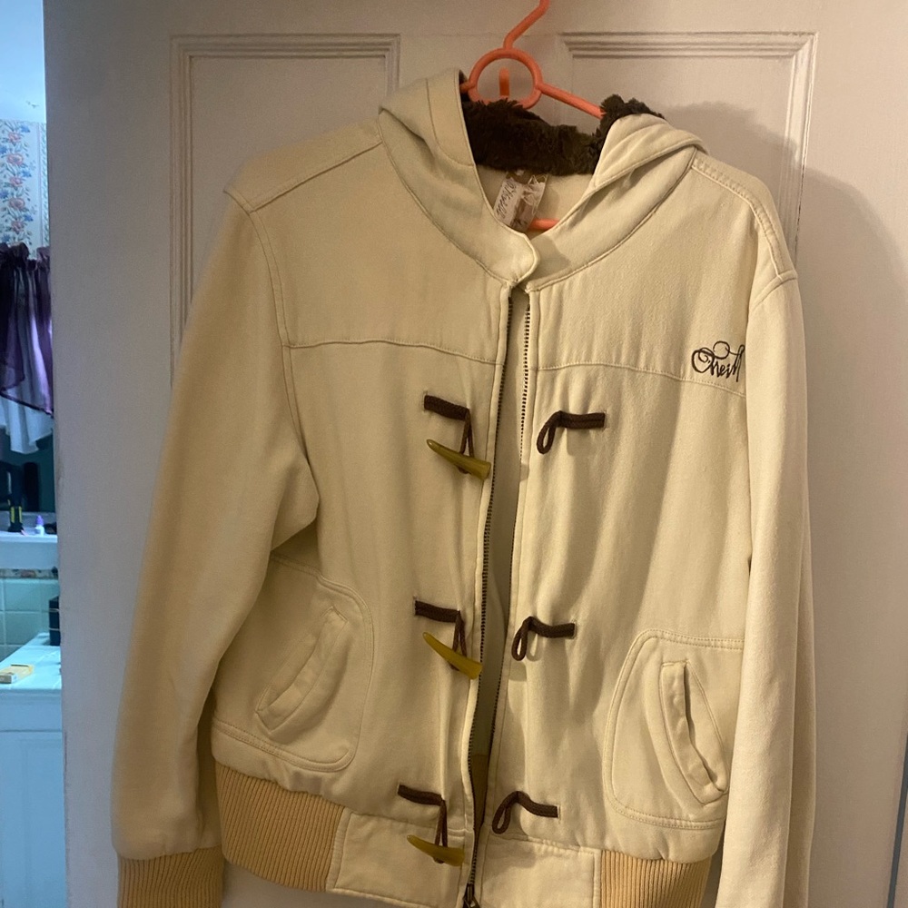 O'Neill Cream and Brown Puffer Jacket